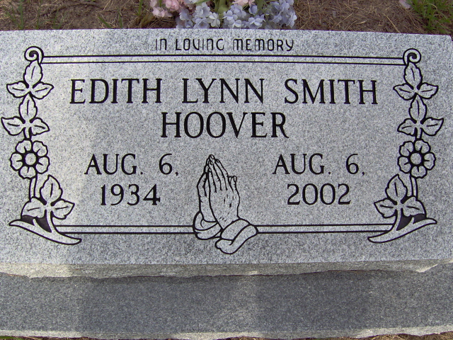 Headstone for Hoover, Edith Lynn Smith